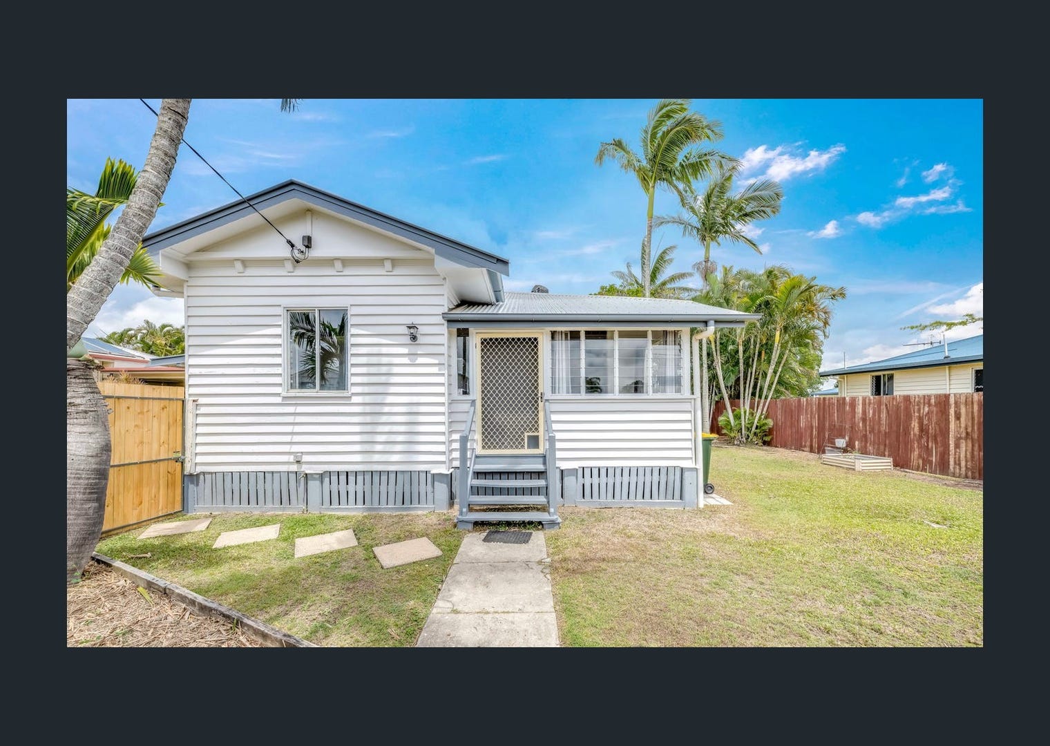 The front of the client’s weatherboard investment property